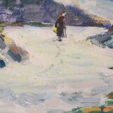 Paysage de neige impressionniste