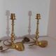 Lot de 2 lampes Hollywood Regency, années 1960/70, en laiton
