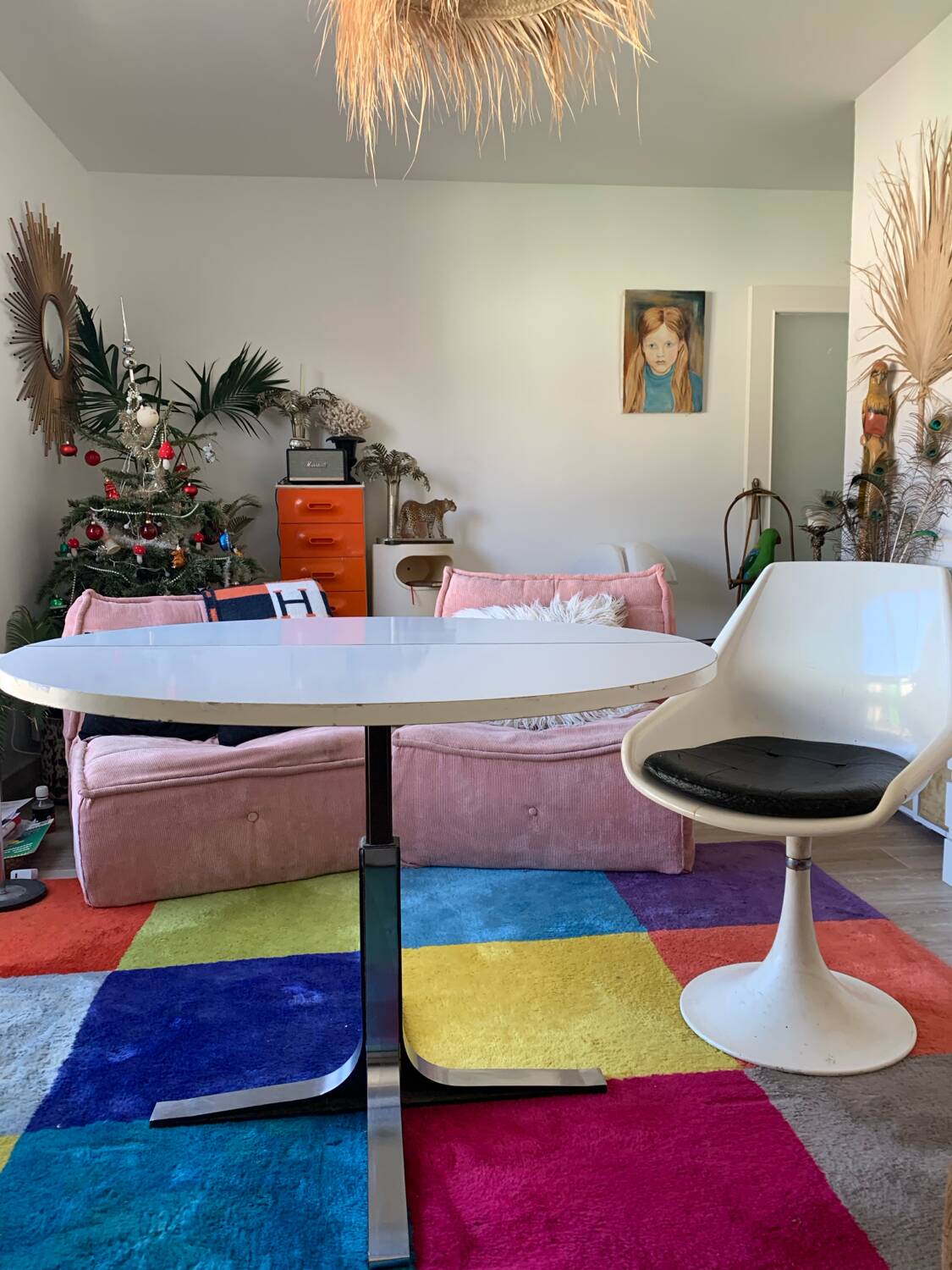 70s retractable coffee table