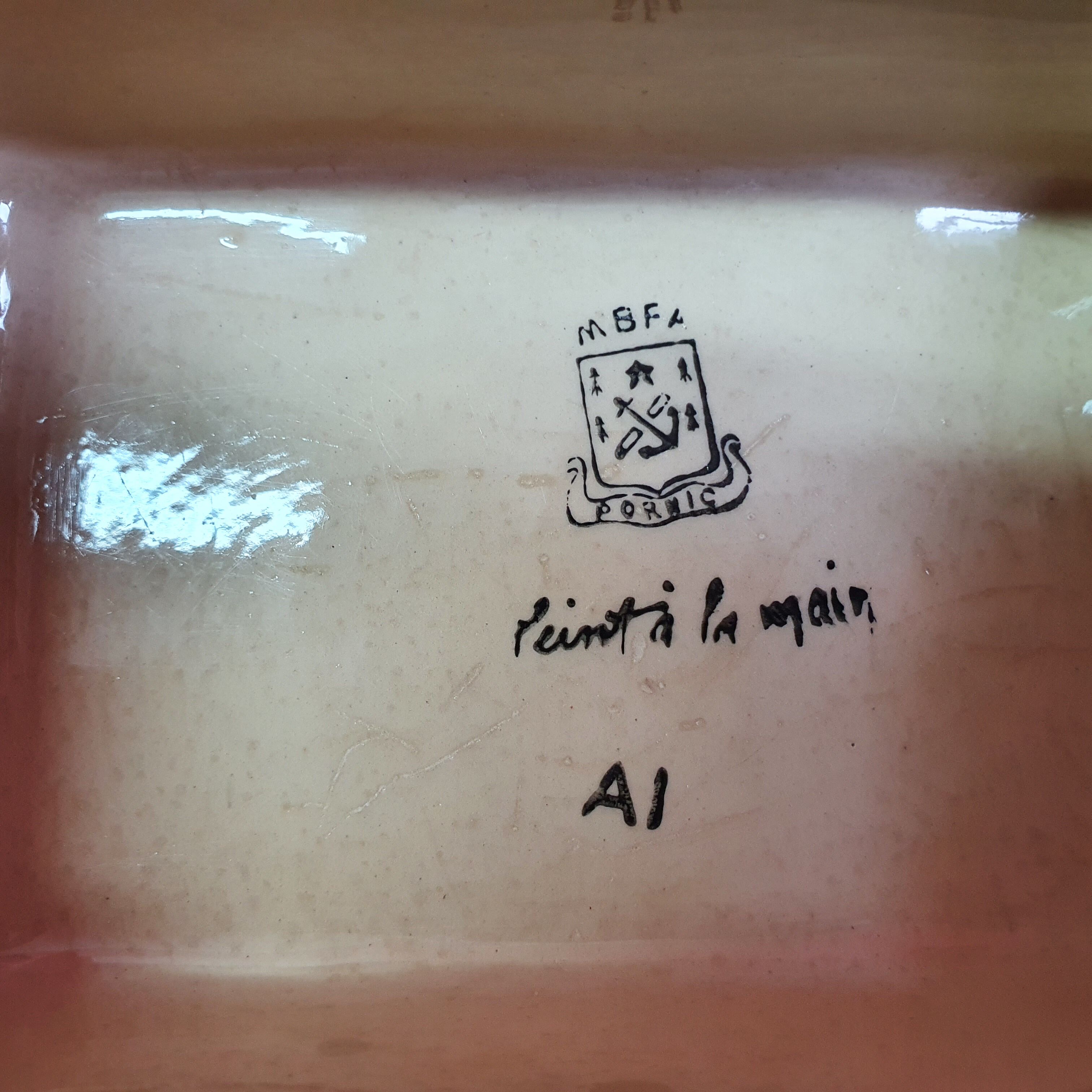 Pornic ceramic butter from 1970