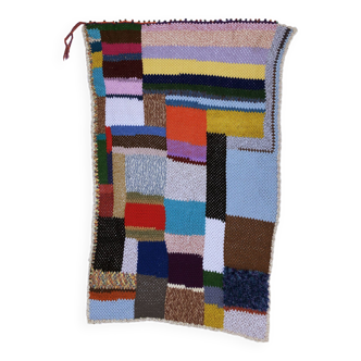 Handmade Crochet Patchwork Throw  Blanket Knitted Vintage