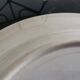 7 Jane model flat plates with dark green floral decoration Saint-Amand