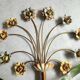 XL Vintage Mid-Century handmade 2 light bouquet wall lamp Italy 1950-1970