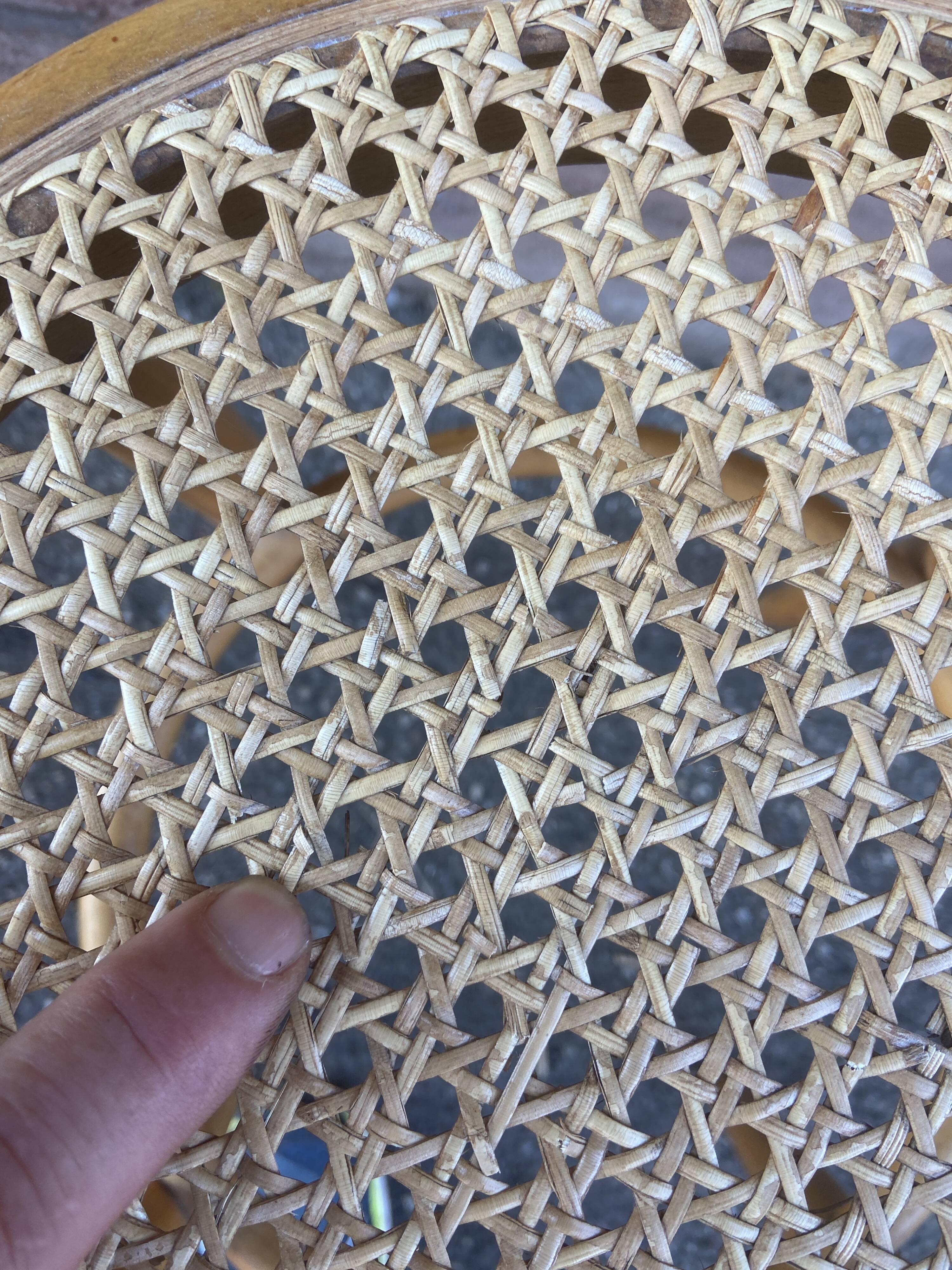 Vintage curved wood stool