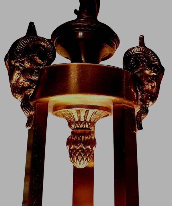 Lampe à suspension en albâtre bronze Mariner Royal Heritage 18694