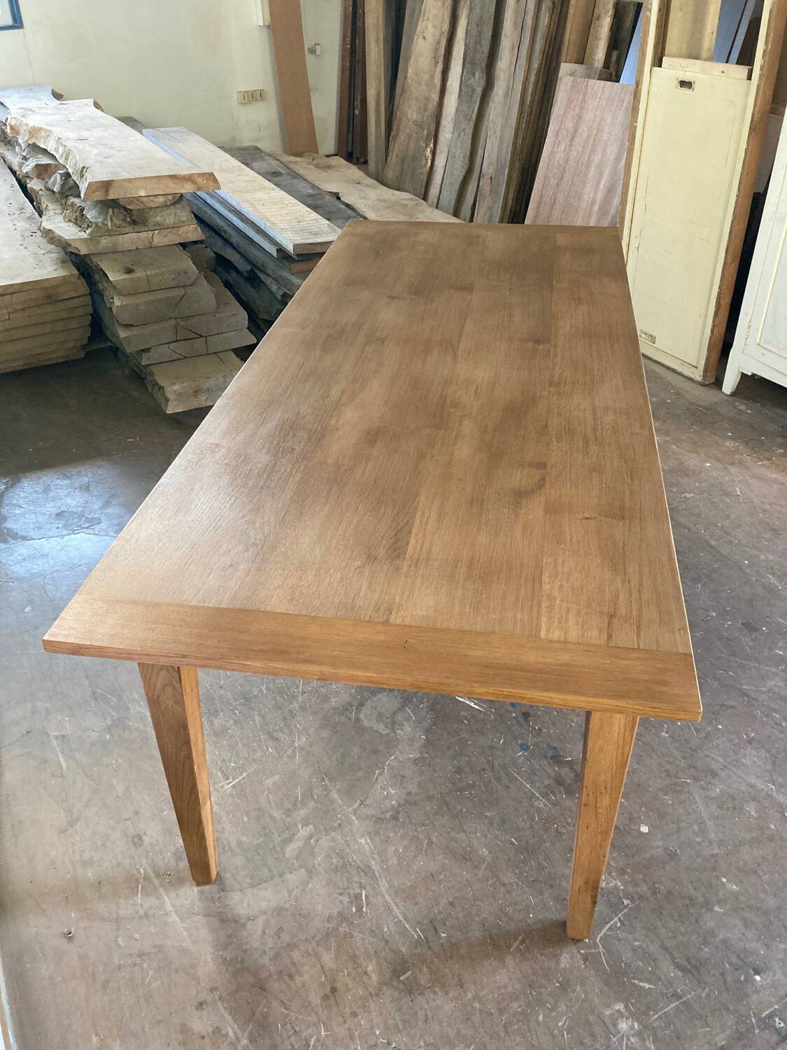 Solid oak farm table