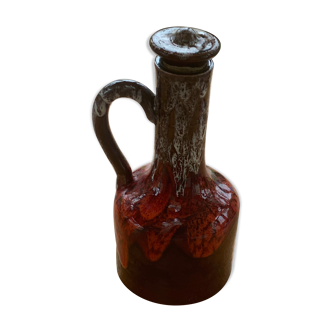 Carafe bottle in glazed ceramic vallauris vintage 1960