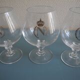 set of 6 cognac liqueur crystal glasses Napoleon old crystal glasses