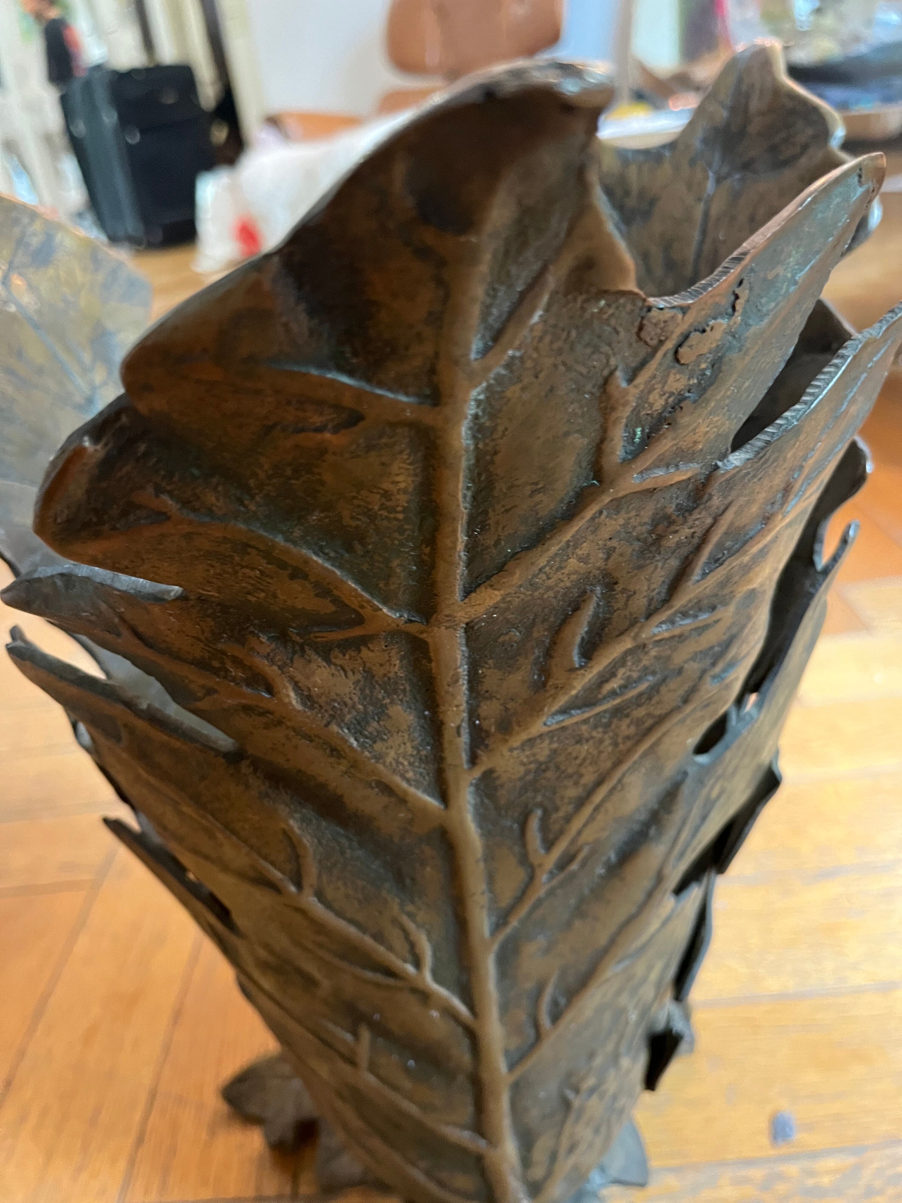 Elegant bronze umbrella door by the famous Italian designer Gabriella Crespi