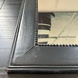 Beaded black frame mirror