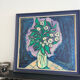 ALAN "Bouquet de fleurs" Huile sur panneau
