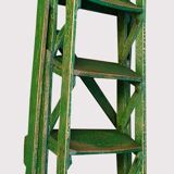 Nice old stepladder weathered painted wood