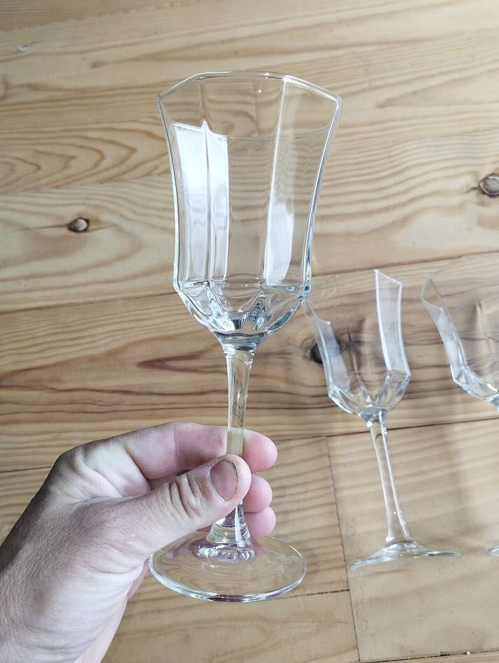 4 crystal glasses from Arques – Octime model