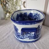 Large 20th century English glazed and enamelled earthenware planter