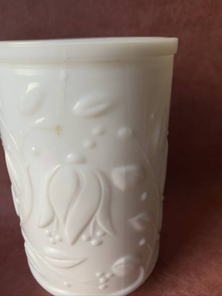 Pot opaline blanc
