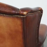 Vintage Sheepskin Wingback Chair