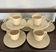 Ivory ribbed café service 7 cups Sarreguemines