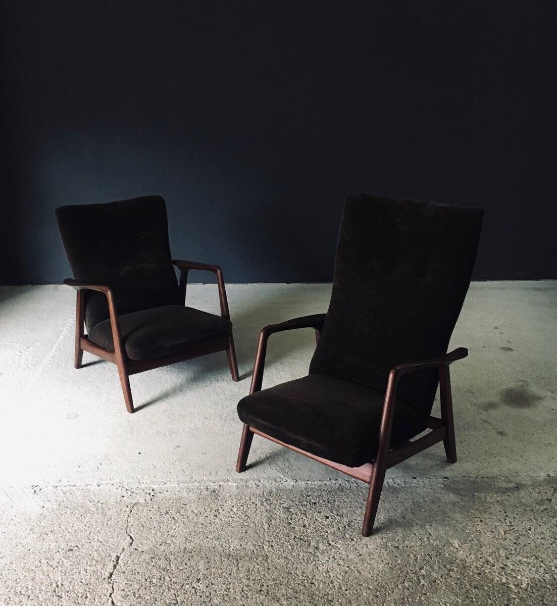 Rock Siësta Lounge Chairs by A. Relling and T. Bekken for Arnestad Bruk, Norway, 1957, Set of 2