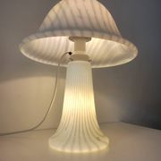 Large mushroom lamp by Peill & Putzler in zebra glass