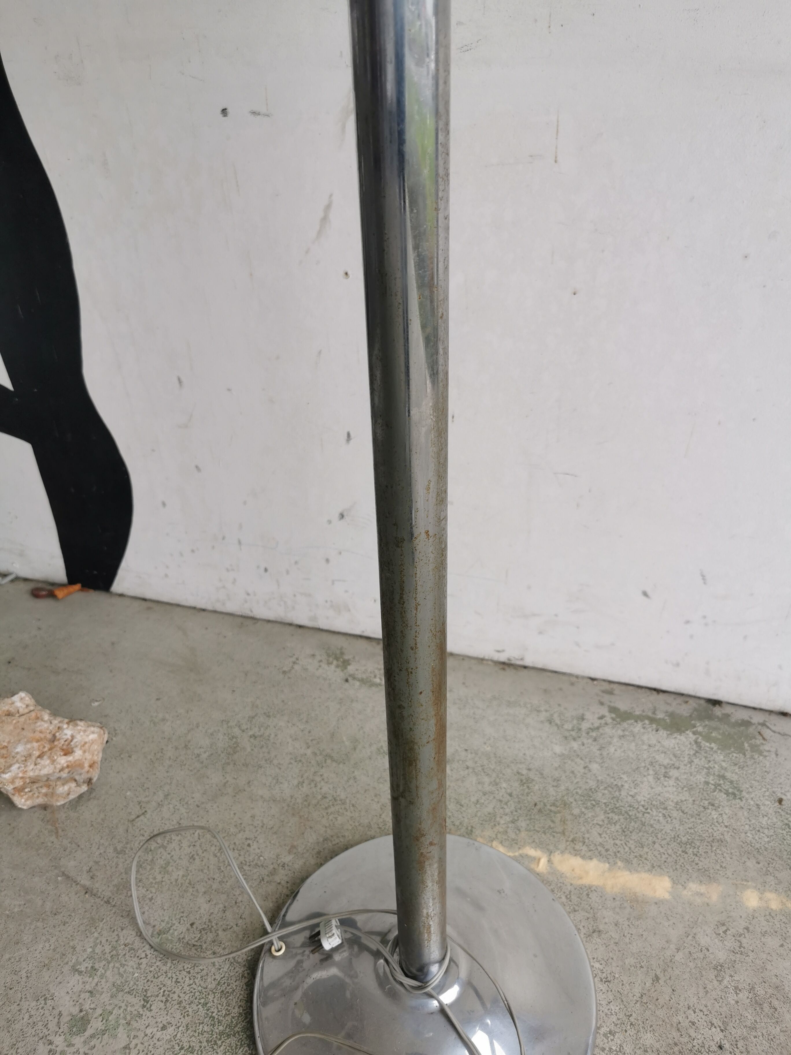 Floor lamp 1930's metal chrome