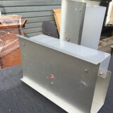 Pair of aluminum and translucent rodohide sconces 1970