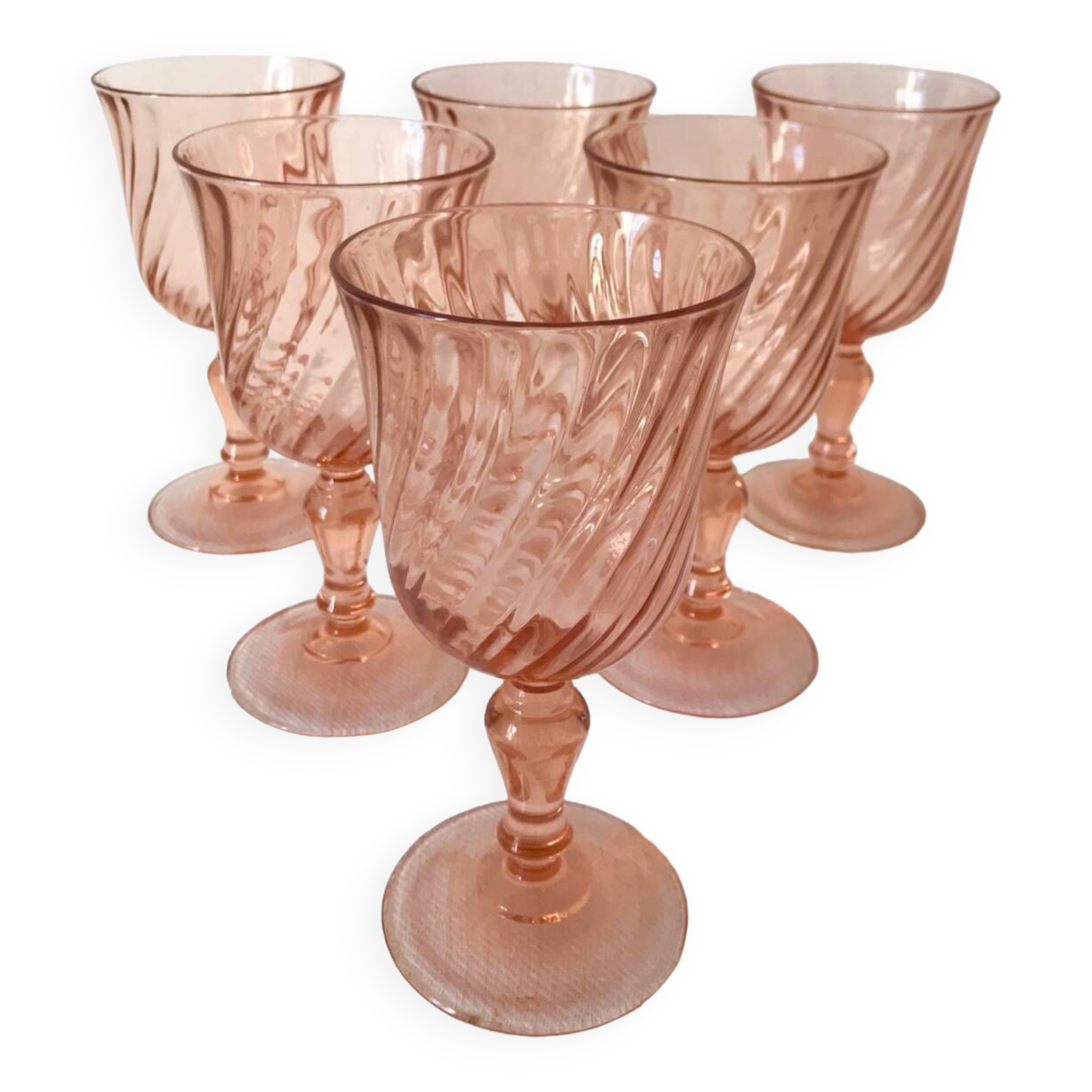 Set of 6 Rosaline stemmed glasses
