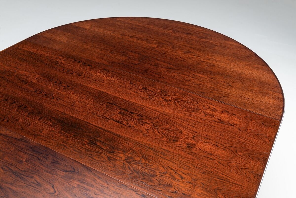 Gunni Omann large dining table in rosewood Omann Jun Denmark 1960