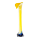 Yellow vase, Murano glass, Italian design, 1970s, made in Italy