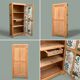 Parisian bonnet wardrobe, raw wood, 1950s