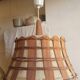 Scandinavian teak pendant light, made in the GDR, 1960s