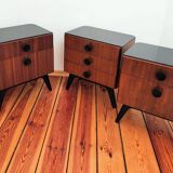 Czechoslovakian Nightstands by J. Halabala for UP Závody, 1950s, Set of 3