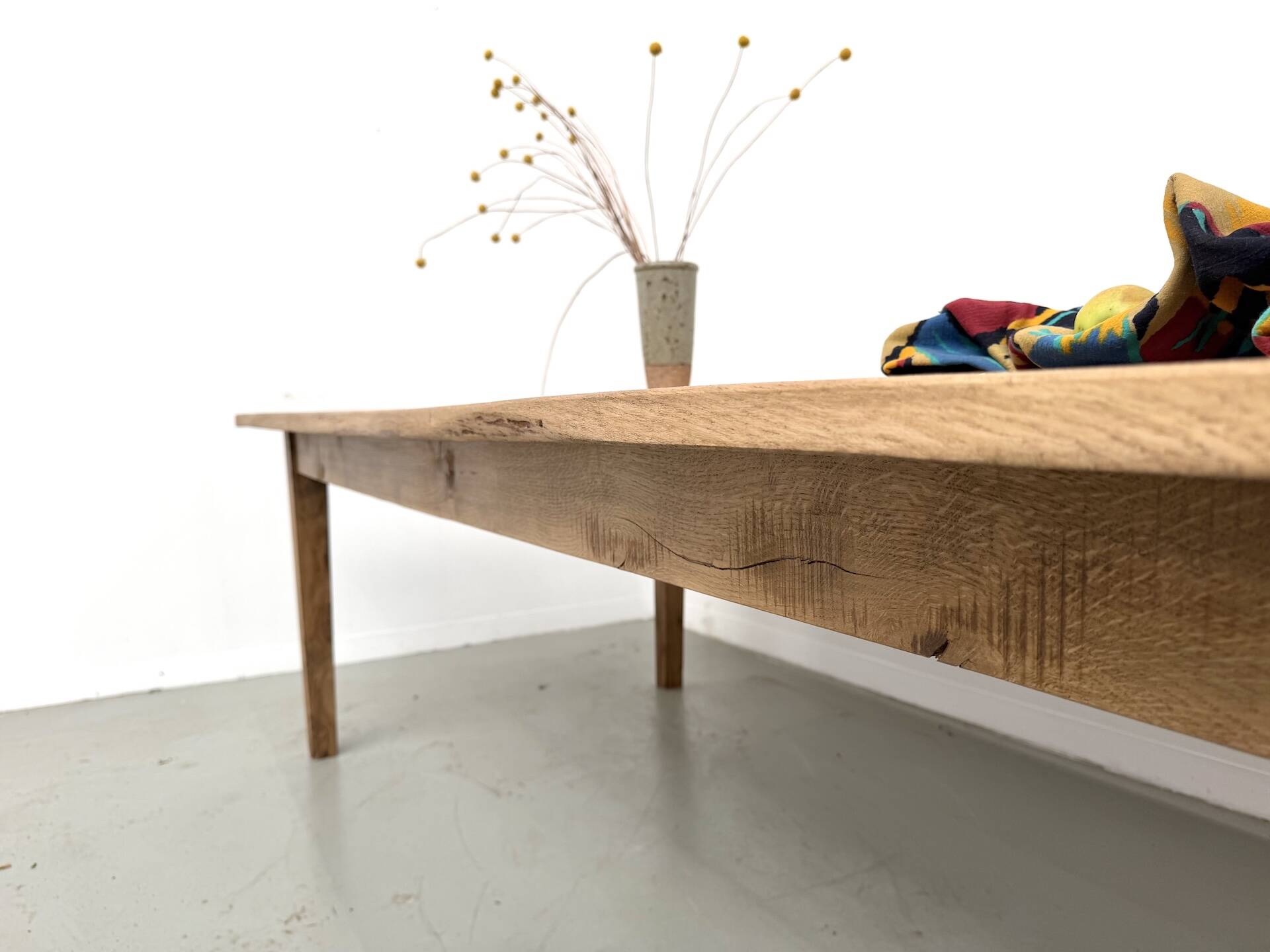 Very large farmhouse table in solid oak, 1950s – L300 cm