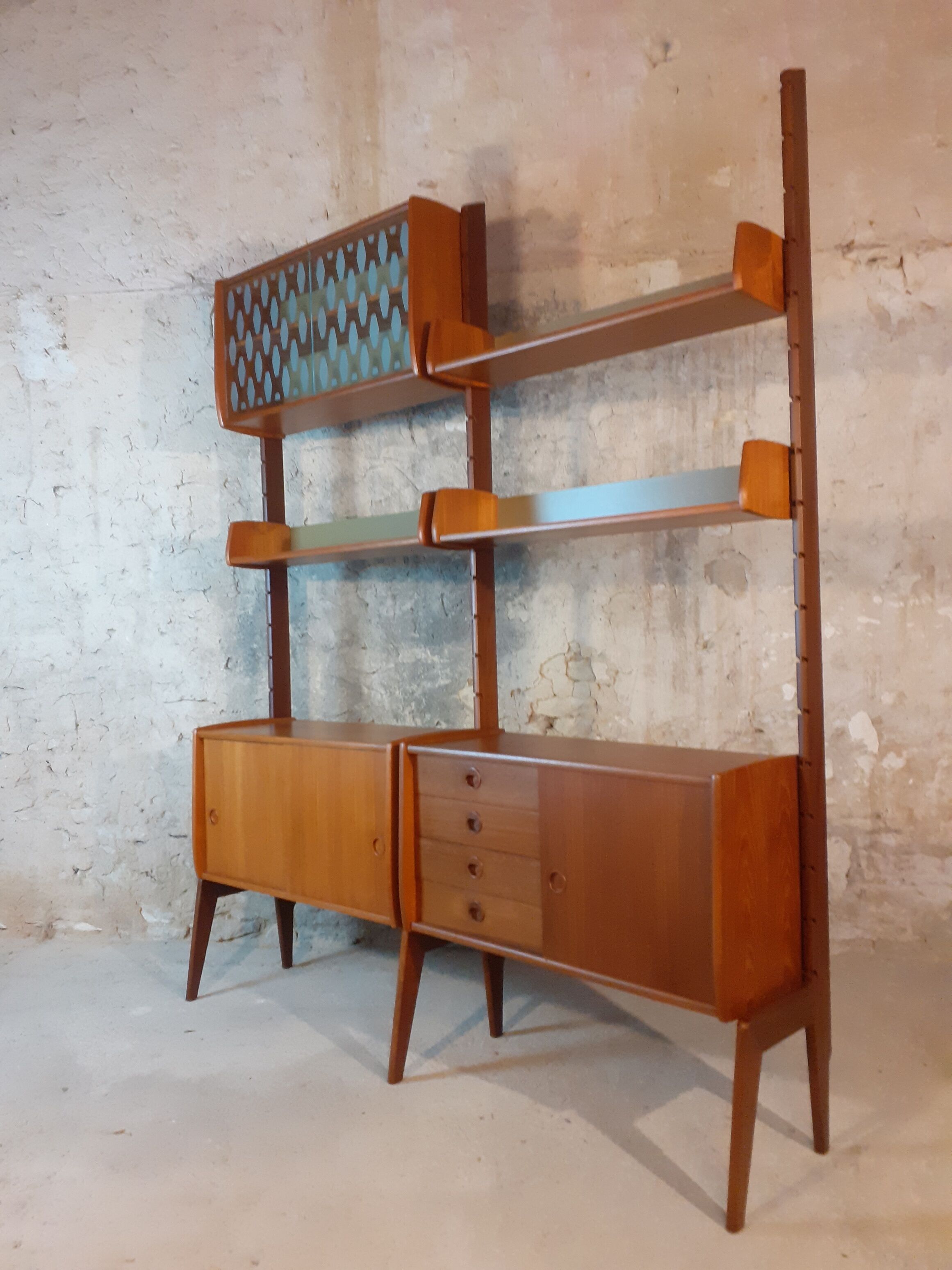 Norwegian teak storage furniture, Ergo model, 2 modules by blindheim