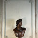 Bronze patina bust medal, Apollo of the Belvedere, bronzier Luppens, 19th century