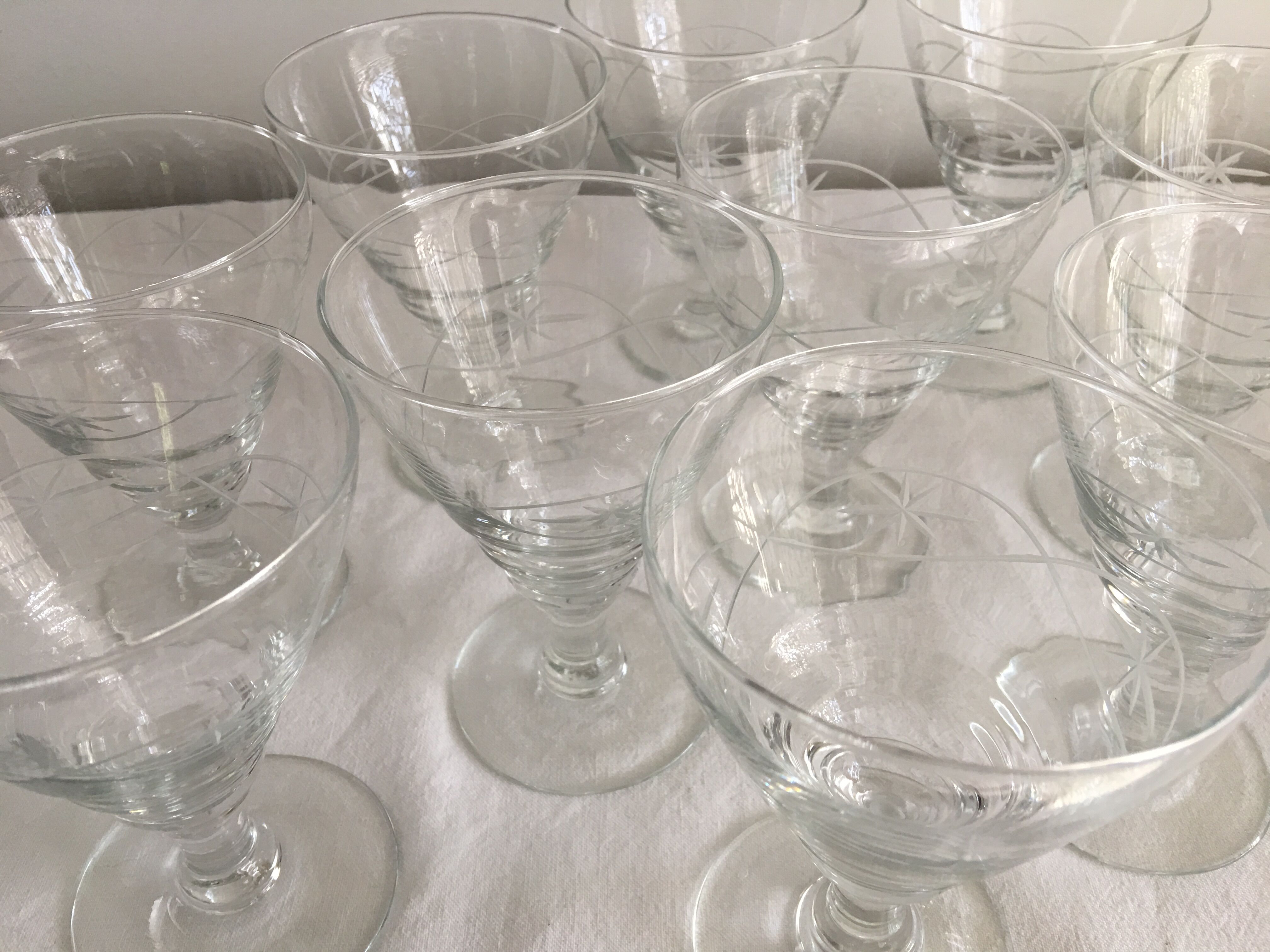 Water glasses 1950 60
