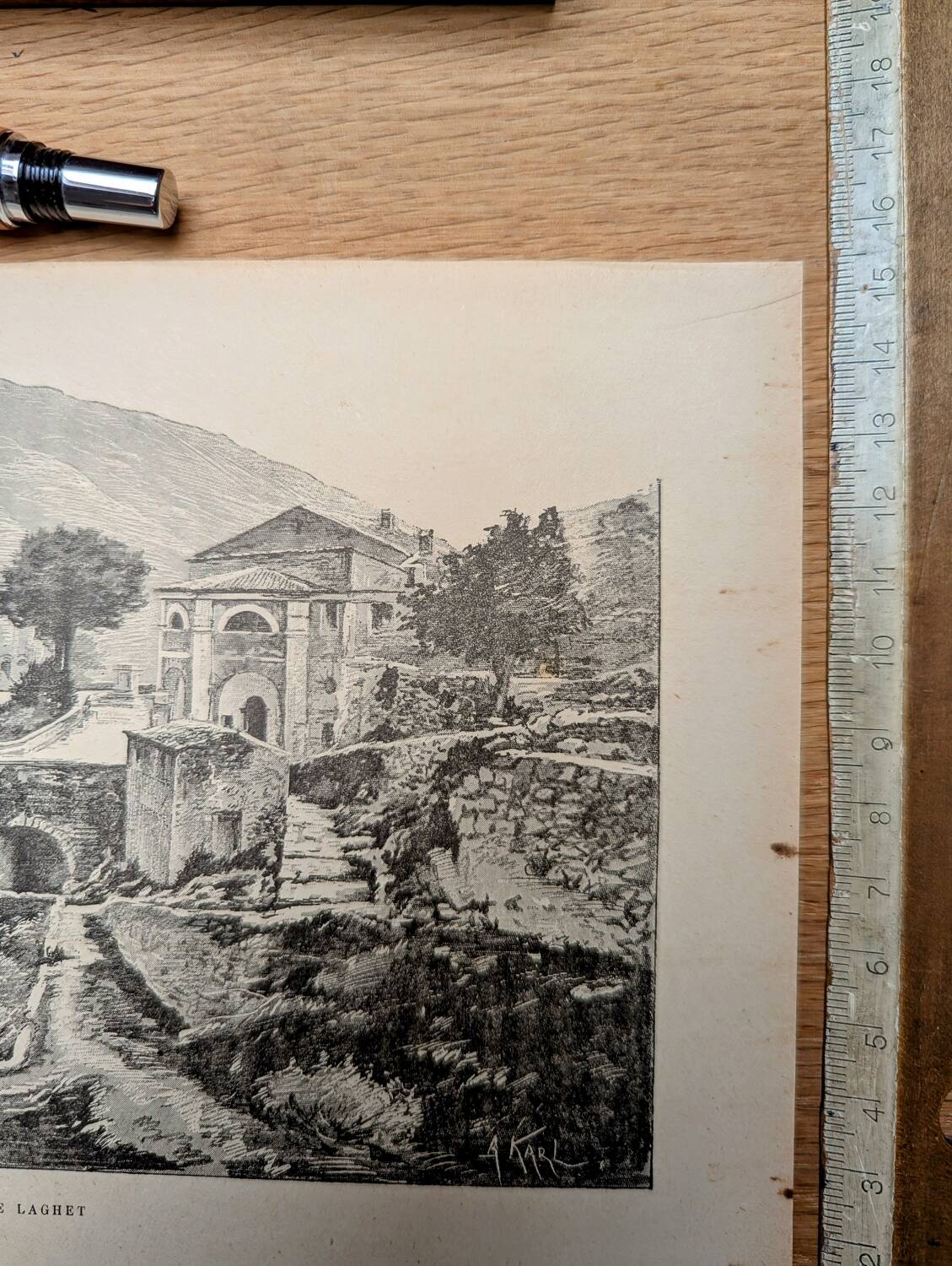 Imprimée en 1890, Notre-Dame de Laghet, Alpes-Maritimes.