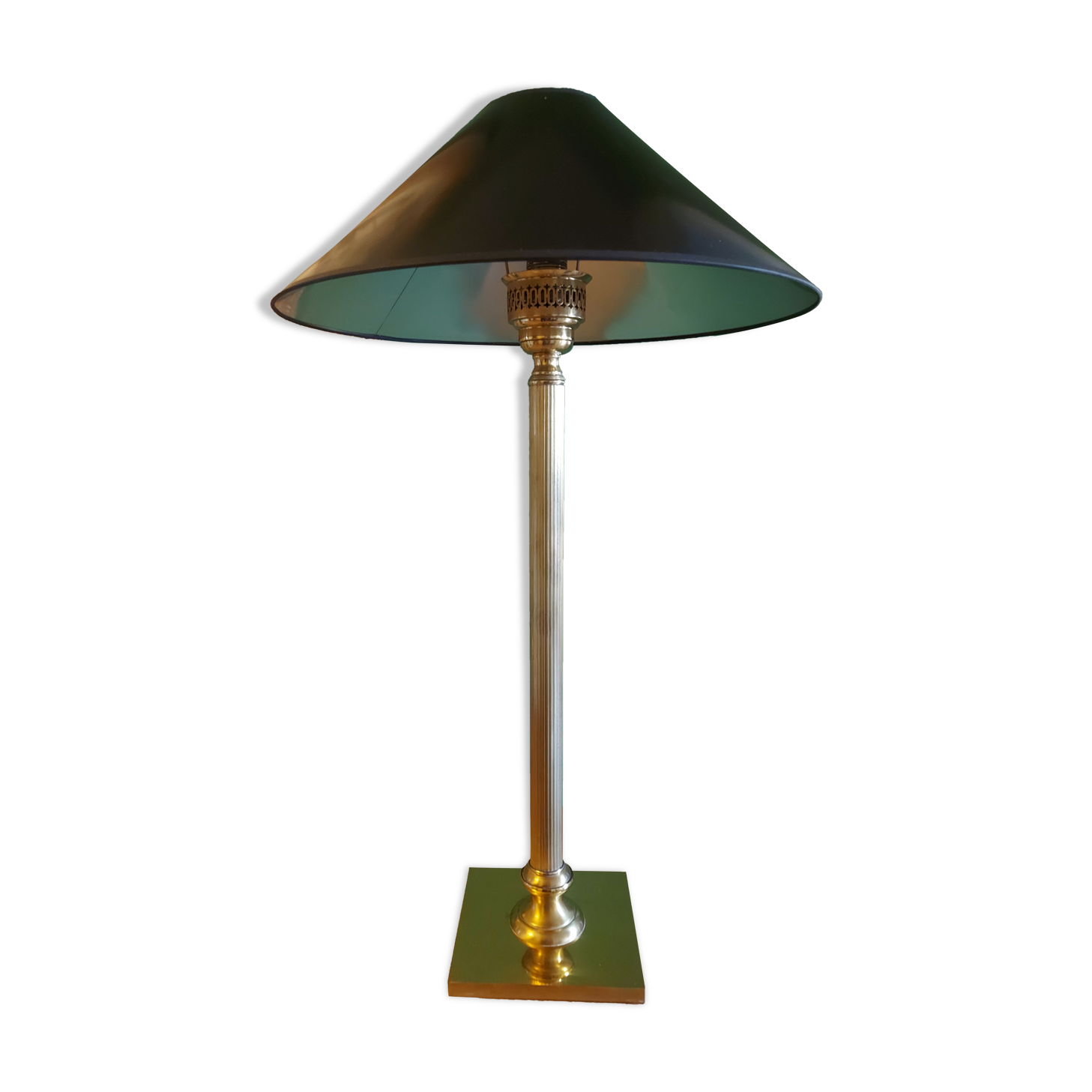 Large golden brass lamp neo classic style