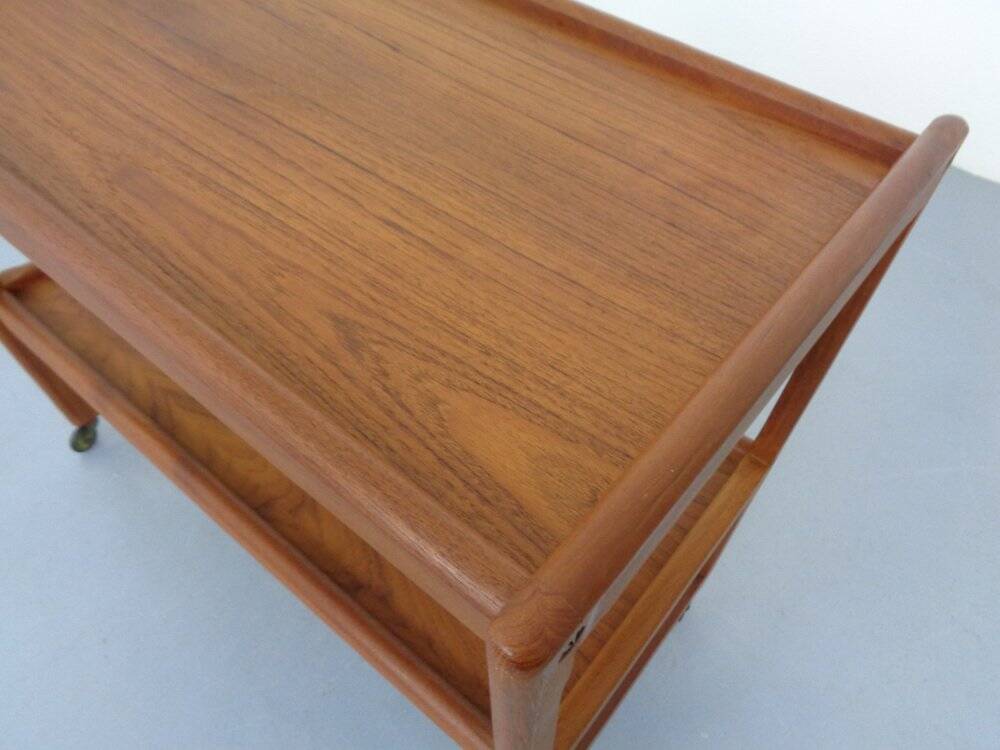 Teak Bar Cart by Holger Georg Jensen for Kubus, Denmark, 1960s