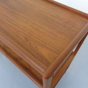 Teak Bar Cart by Holger Georg Jensen for Kubus, Denmark, 1960s