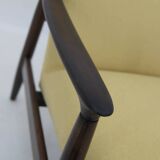 1960s edmund homa model gfm 64 beech armchair, restored