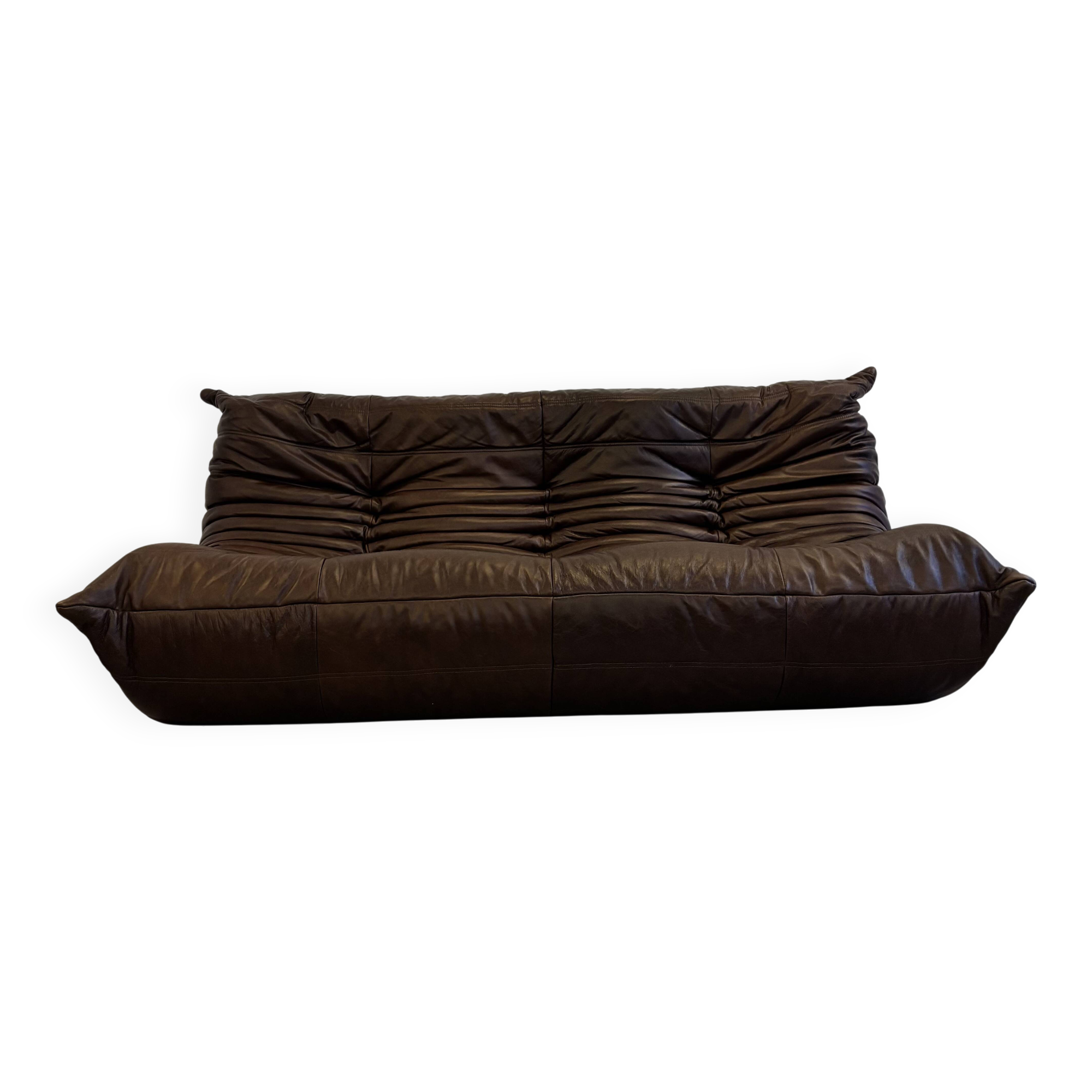 Togo 3-seater leather chair by Michel Ducaroy
