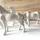 5 White Porcelain Glazed Horses of Happiness Figurines Statuettes