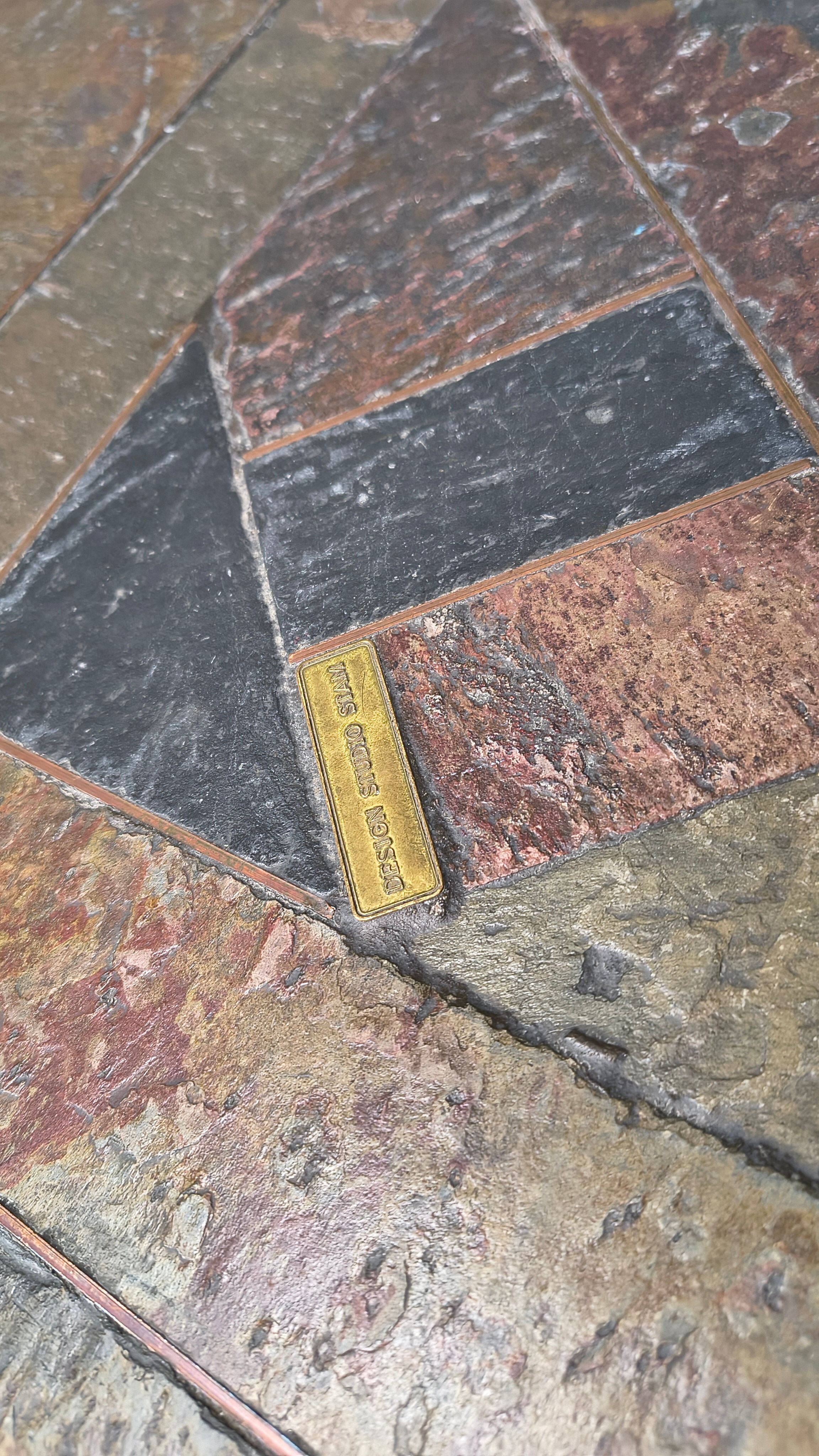 Vintage brutalist slate stone nesting tables by Design Studio Stam, 1990s