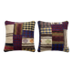 Set of 2 vintage kilim cushion covers 48x48 cm
