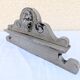 Ancient small wooden fronton carved shabby gustavian patina