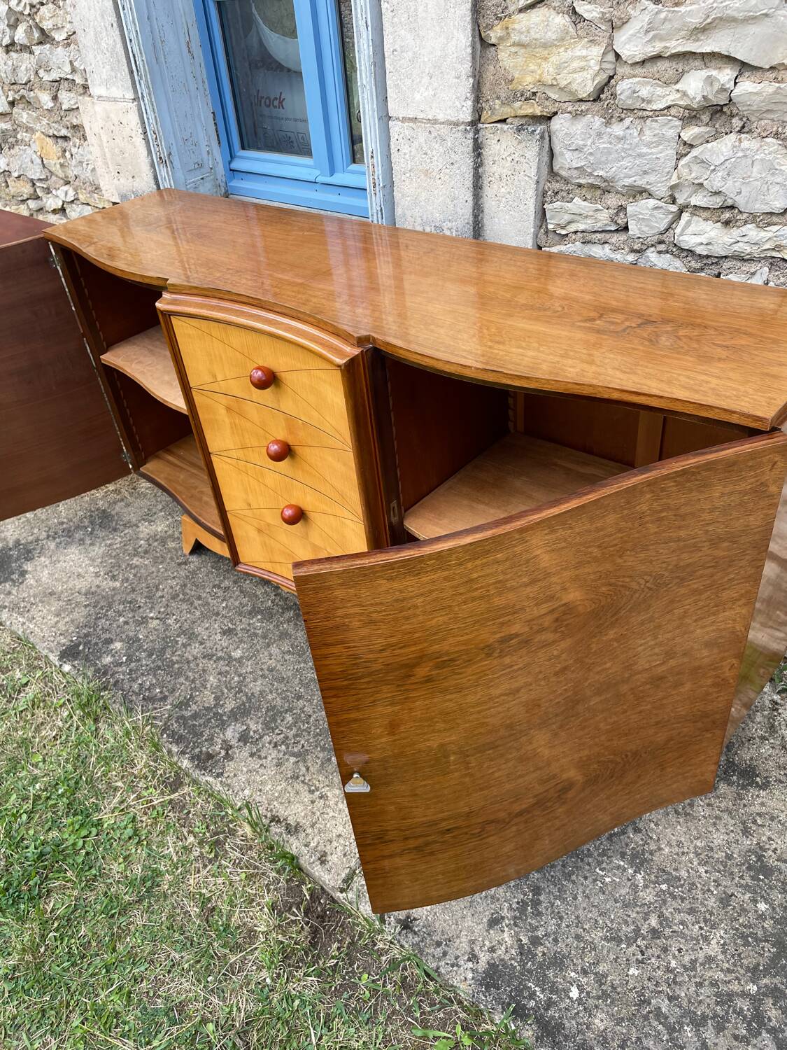 50s art deco sideboard in rosewood