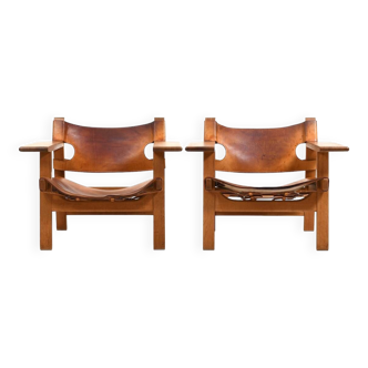 Pair of Old Spanish Chairs by Børge Mogensen early 1960s