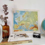 Vintage map of Europe, 1950