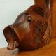 Pair of hand-carved art-deco fish bookends - 30s