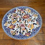 Very large Gien earthenware dish, Peonies model
